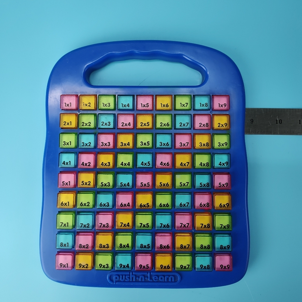 Push & Learn Colorful Multiplication Educational Learning Toy Blue VG - Picture 8 of 10